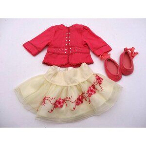 American Girl Doll Nicki Fleming 2007 Pink Gala Outfit Skirt Top and Shoes